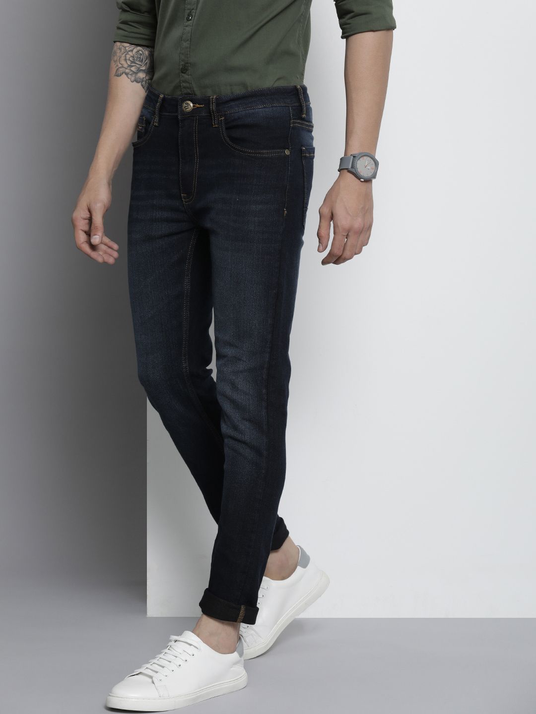 Men Skinny Fit Mid Rise Stretchable Jeans