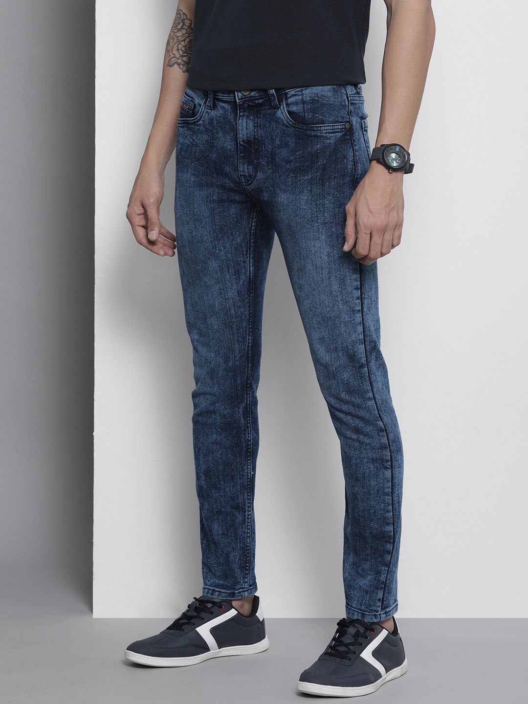 Men Skinny Fit Mid Rise Stretchable Jeans