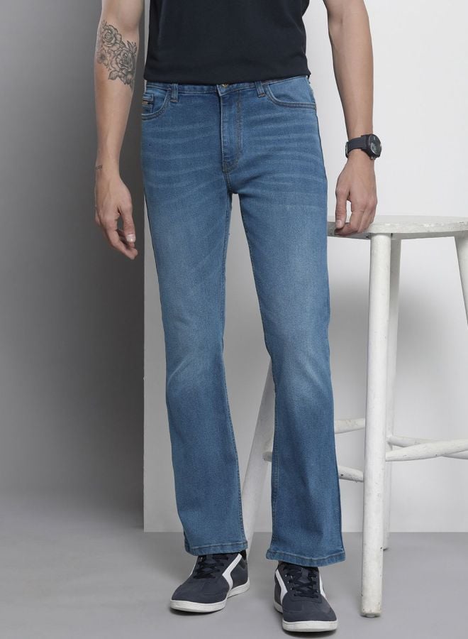 Men Bootcut Mid Rise Stretchable Jeans