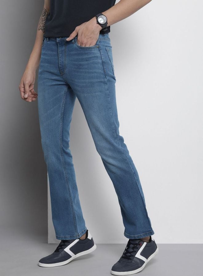 Men Bootcut Mid Rise Stretchable Jeans