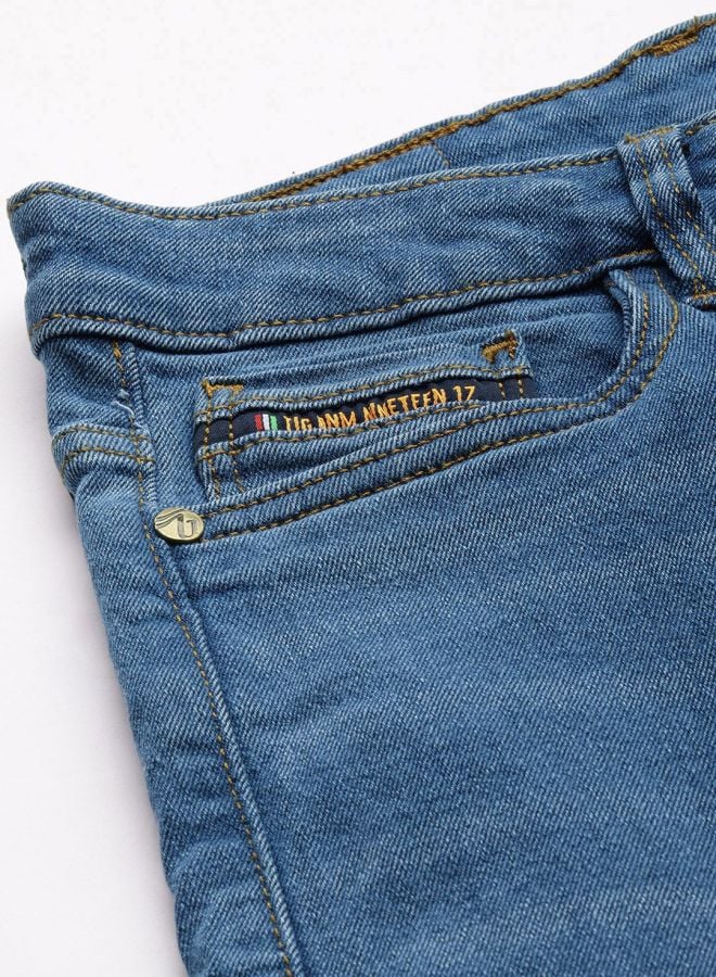Men Bootcut Mid Rise Stretchable Jeans