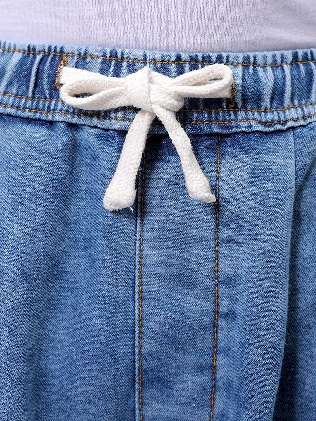 Men Baggy Fit Mid Rise Harem Jeans
