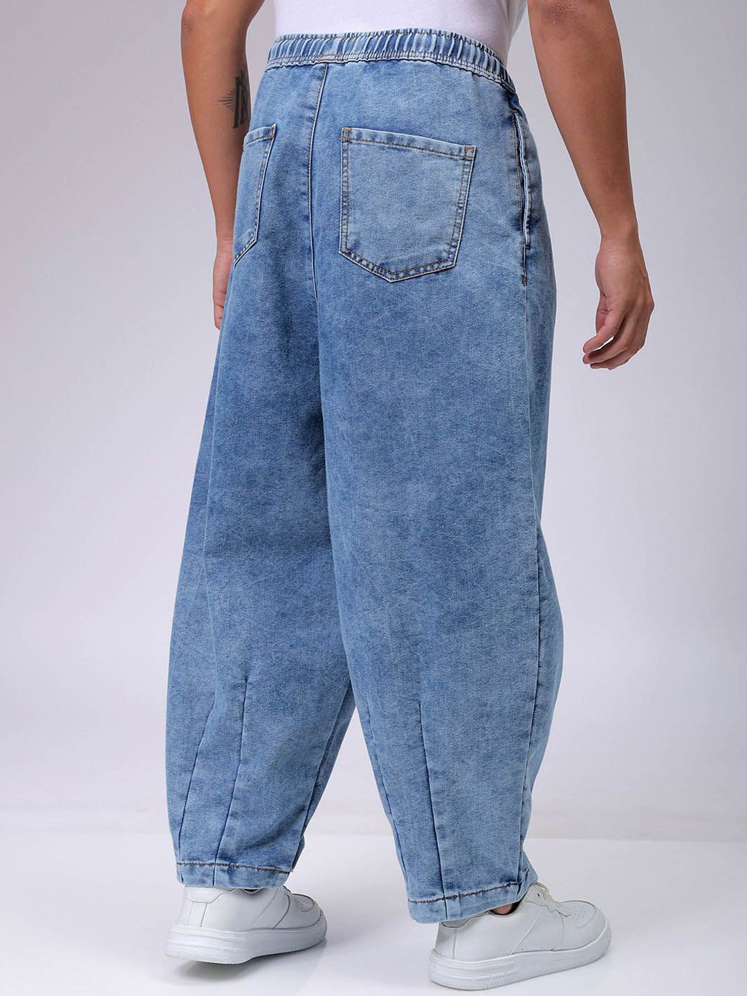 Men Baggy Fit Mid Rise Harem Jeans