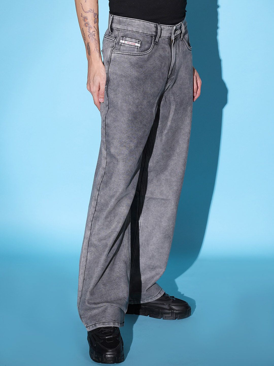Men Baggy Fit Mid Rise Jeans