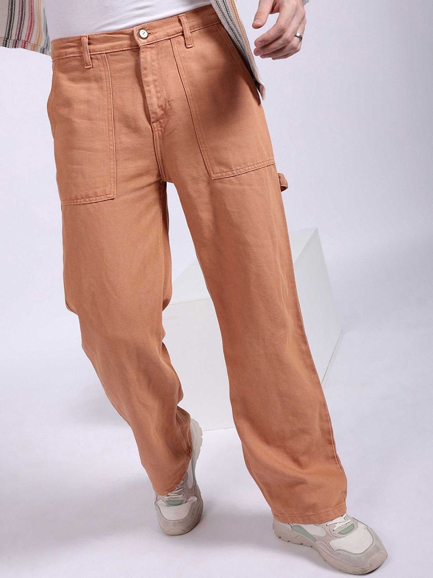 Men Baggy Fit Mid Rise Stretchable Jeans
