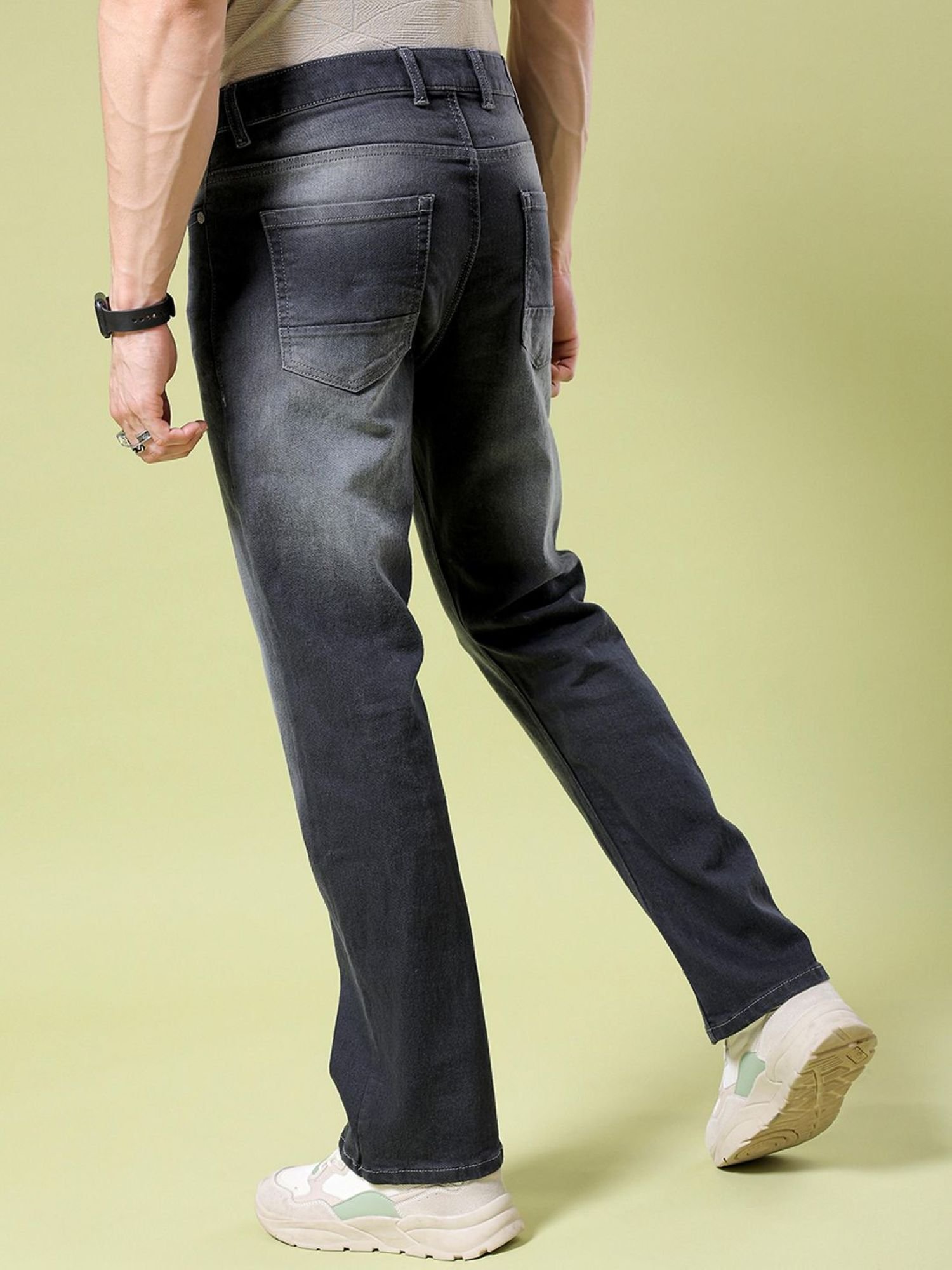 Men Bootcut Mid Rise Stretchable Jeans