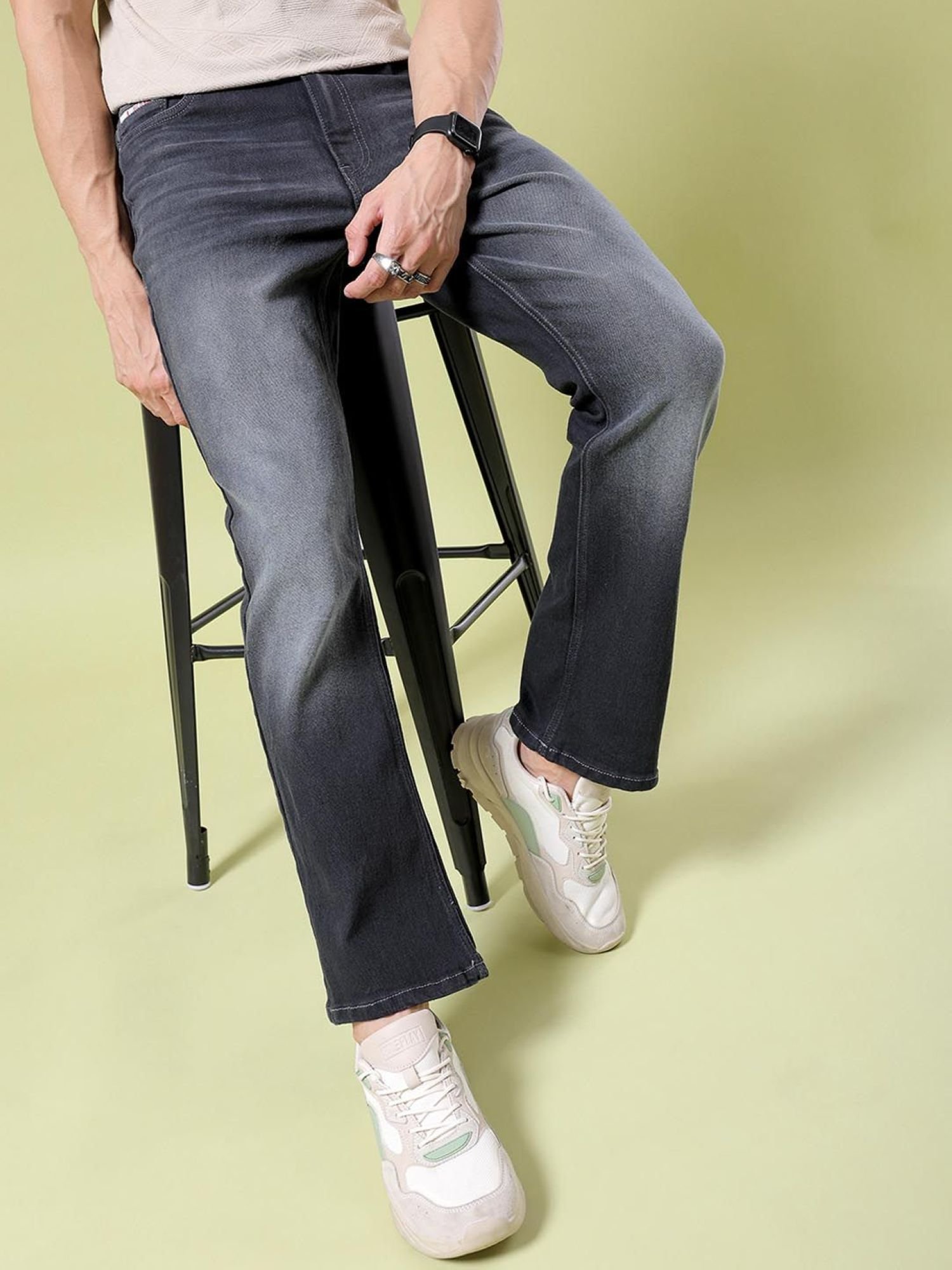 Men Bootcut Mid Rise Stretchable Jeans