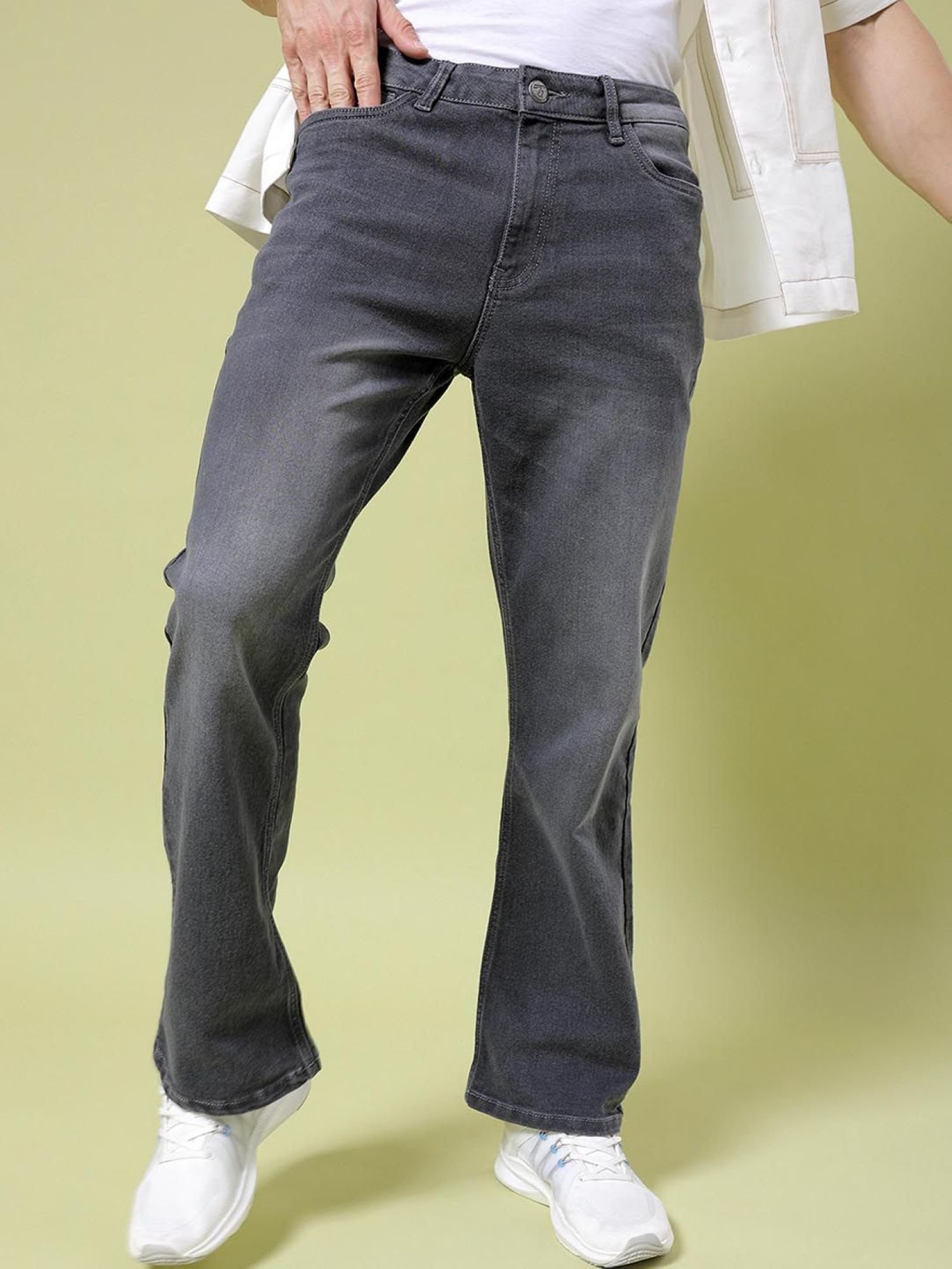 Men Bootcut Mid Rise Stretchable Jeans
