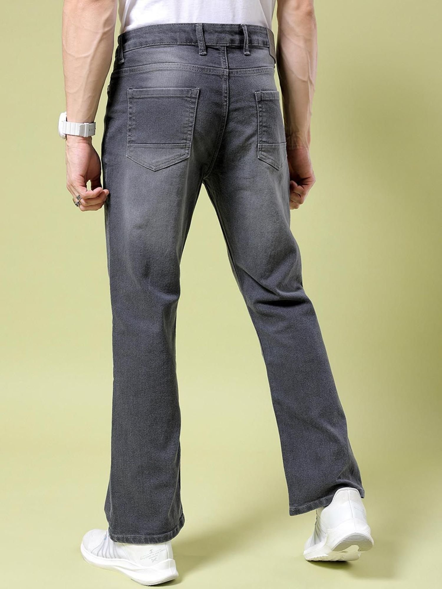 Men Bootcut Mid Rise Stretchable Jeans
