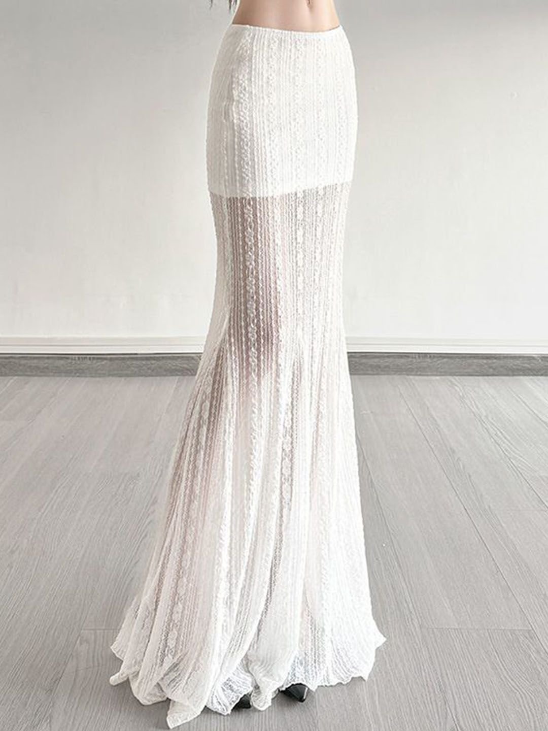 White Lace Maxi Skirt