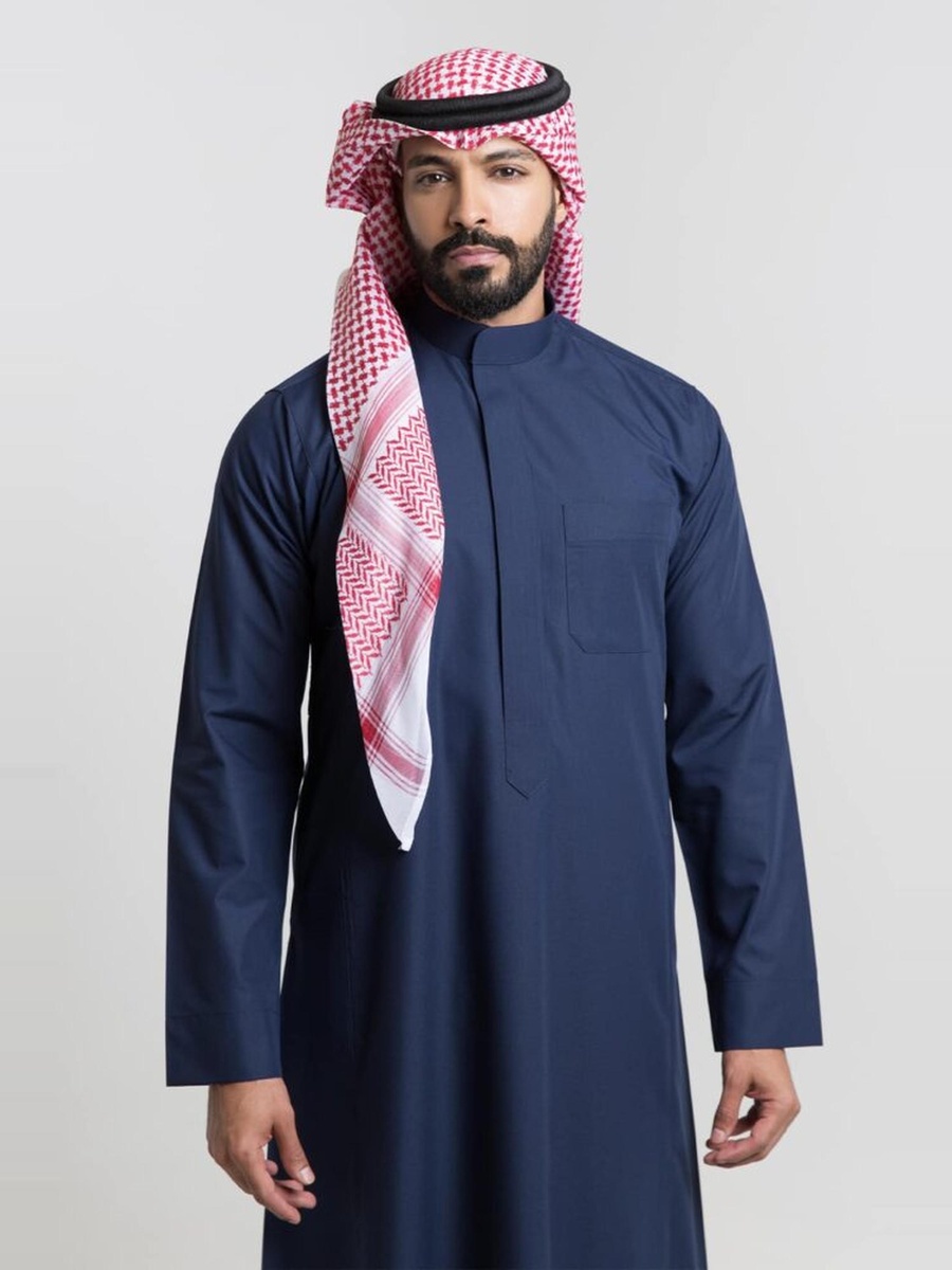 ثوب كلاسيك رجالي صيفي، أزرق - 56 بوصة