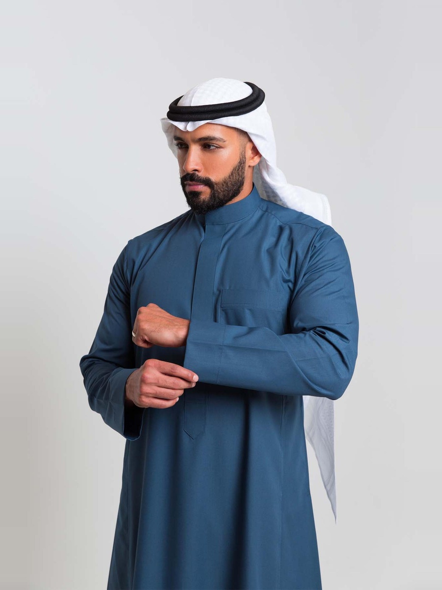 ثوب كلاسيك رجالي صيفي، أخضر - 53 بوصة