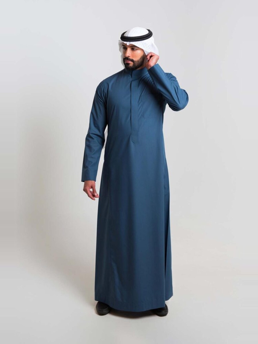 ثوب كلاسيك رجالي صيفي، أخضر - 54 بوصة