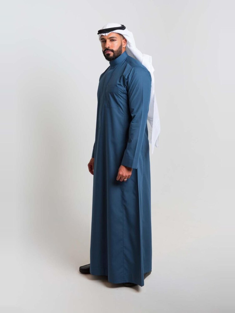ثوب كلاسيك رجالي صيفي، أخضر - 56 بوصة