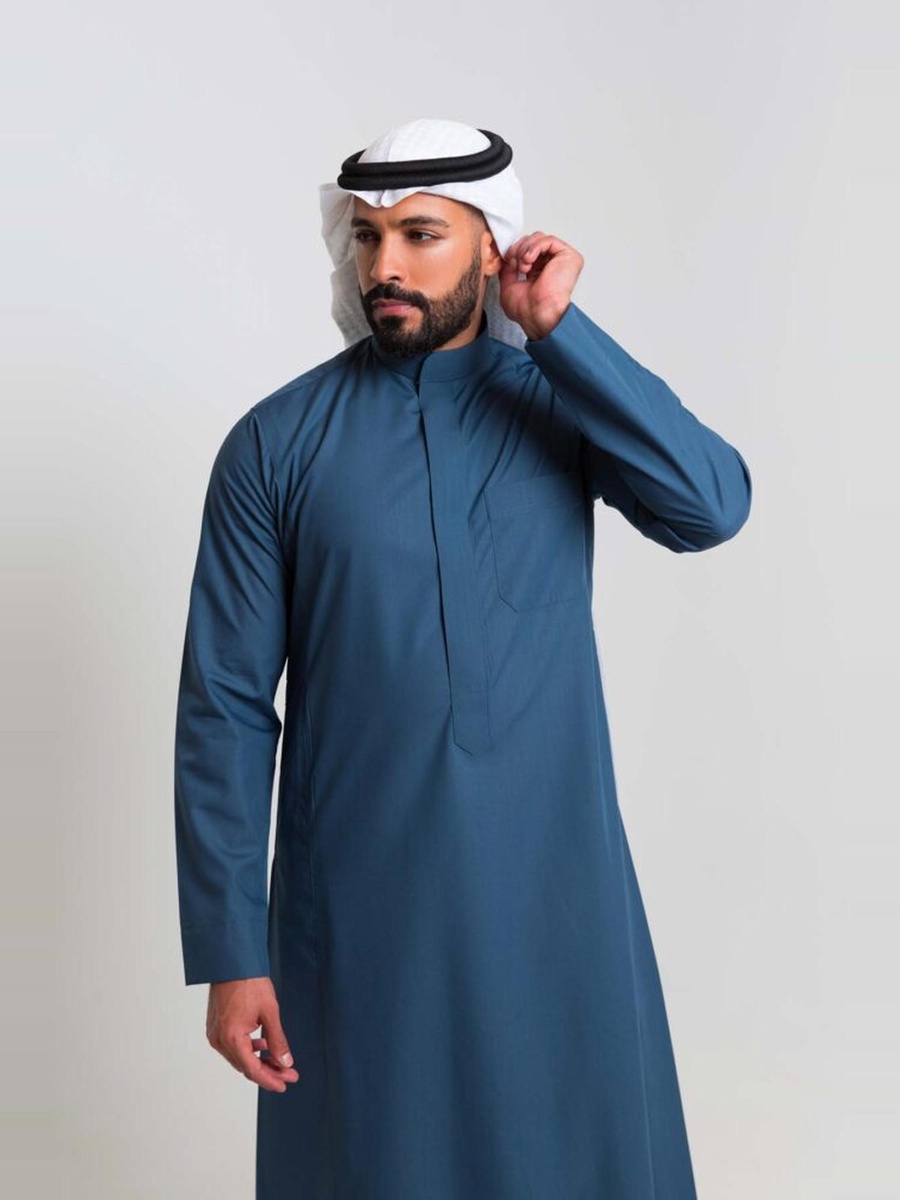 ثوب كلاسيك رجالي صيفي، أخضر - 60 بوصة
