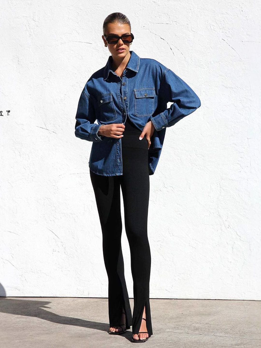 Blue Regular Fit Denim Shirt