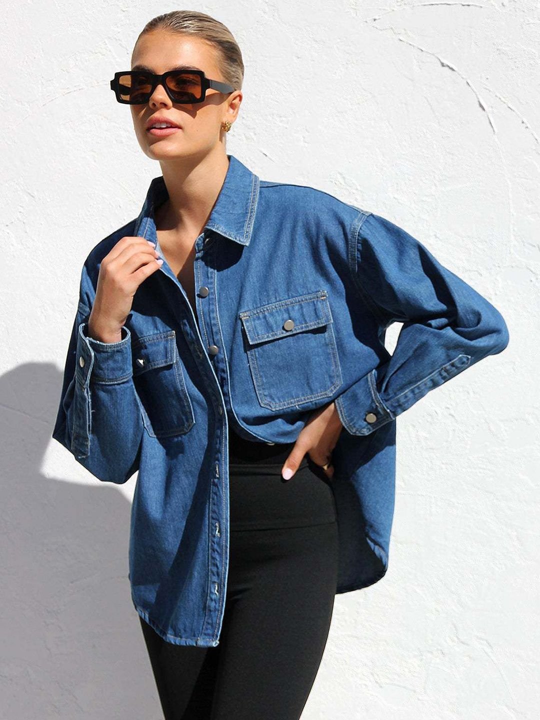 Blue Regular Fit Denim Shirt