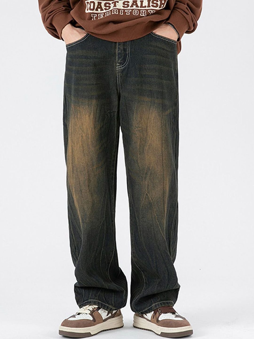Men Relaxed Fit Faded Jeans