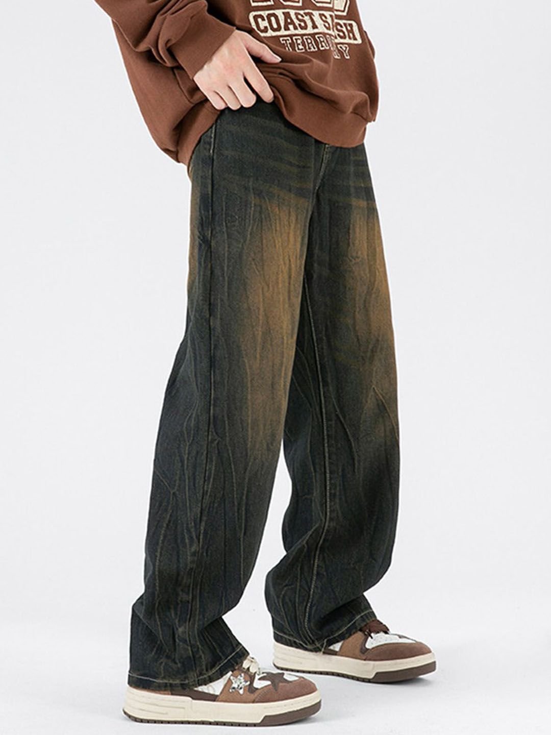 Men Relaxed Fit Faded Jeans