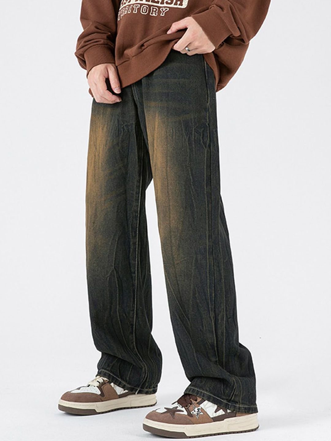 Men Relaxed Fit Faded Jeans