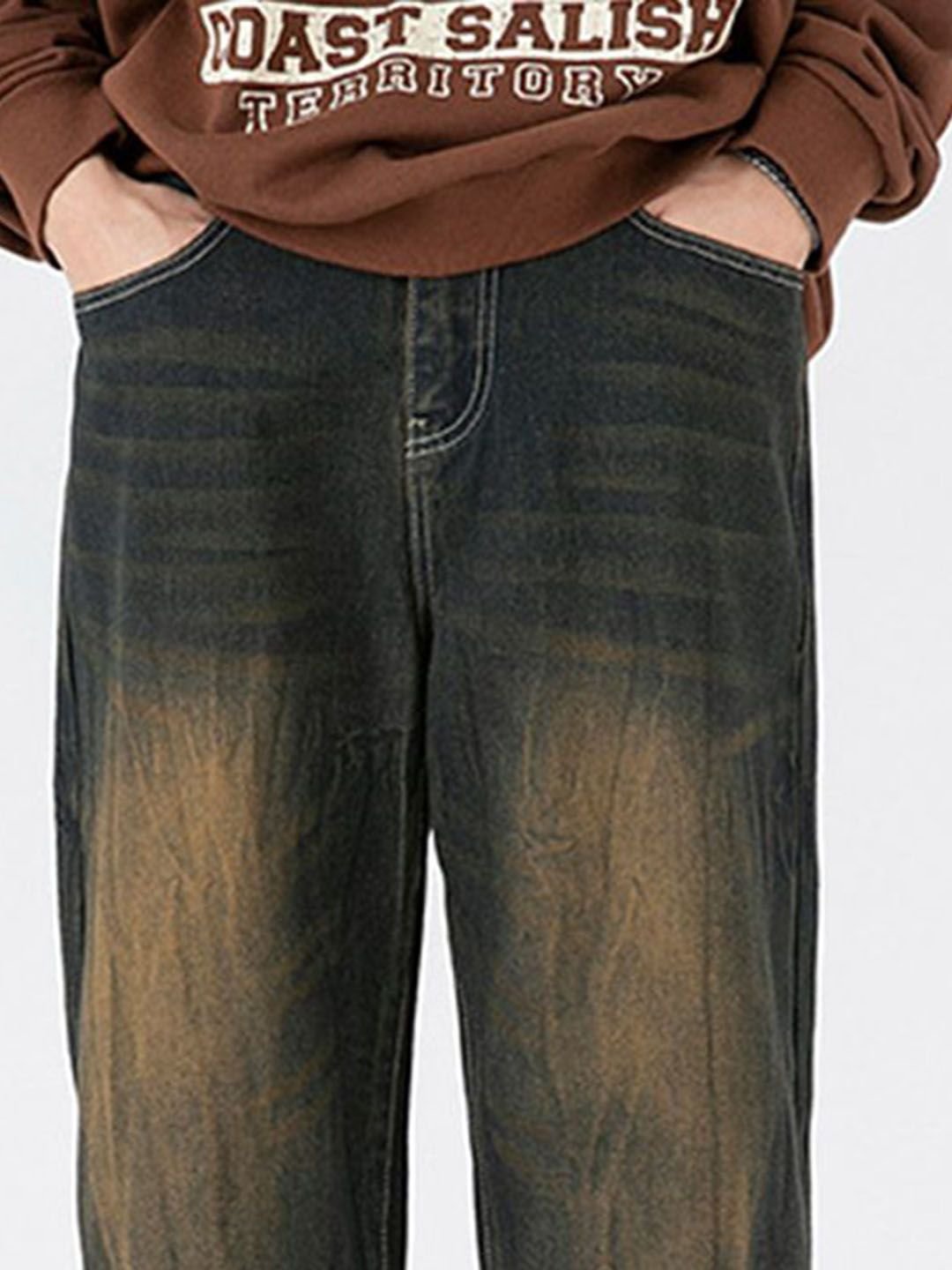 Men Relaxed Fit Faded Jeans