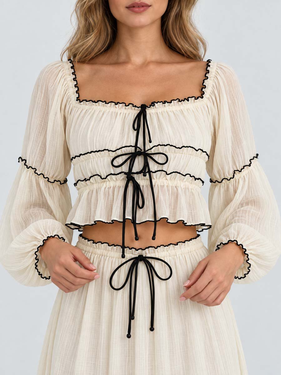 White Off Shoulder Top and Maxi Skirt Co-ord Set