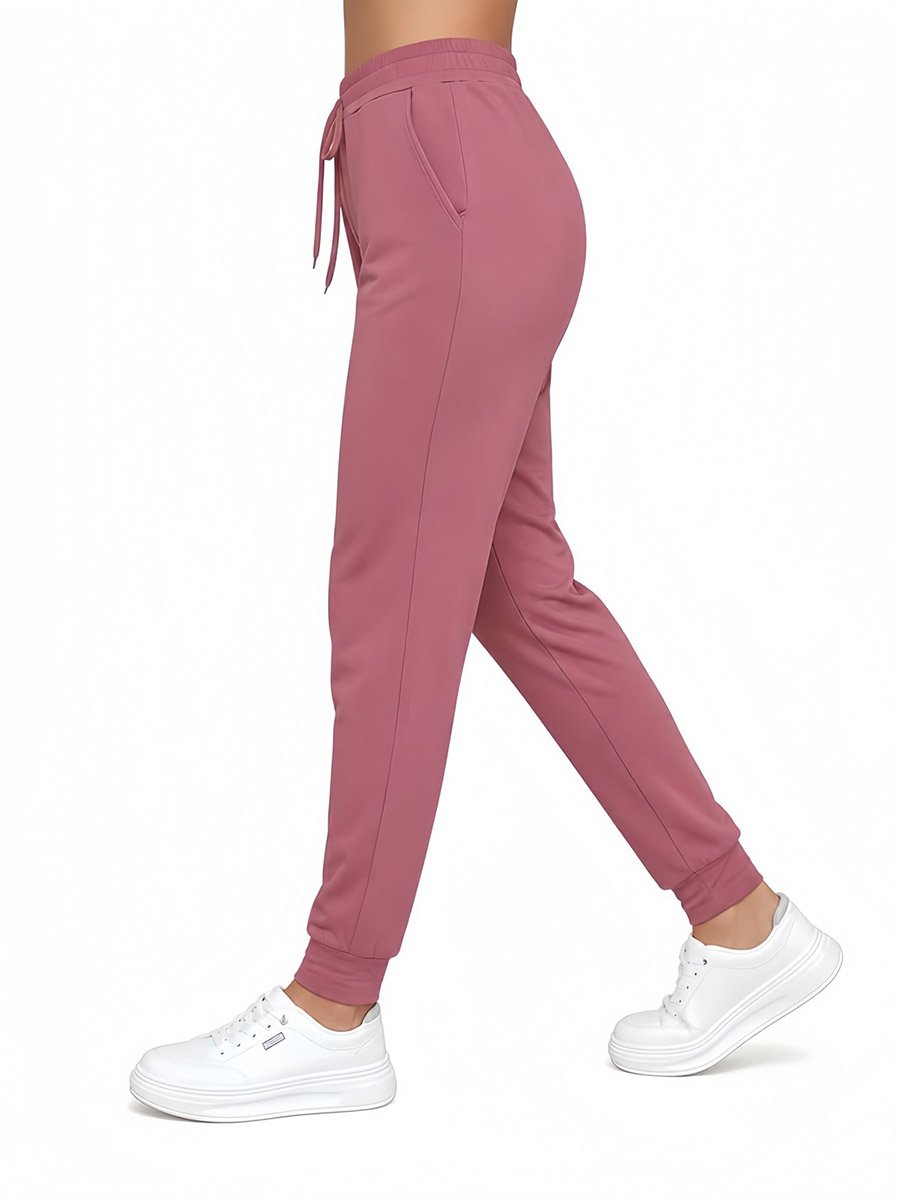 Pink Drawstring Jogger Pants