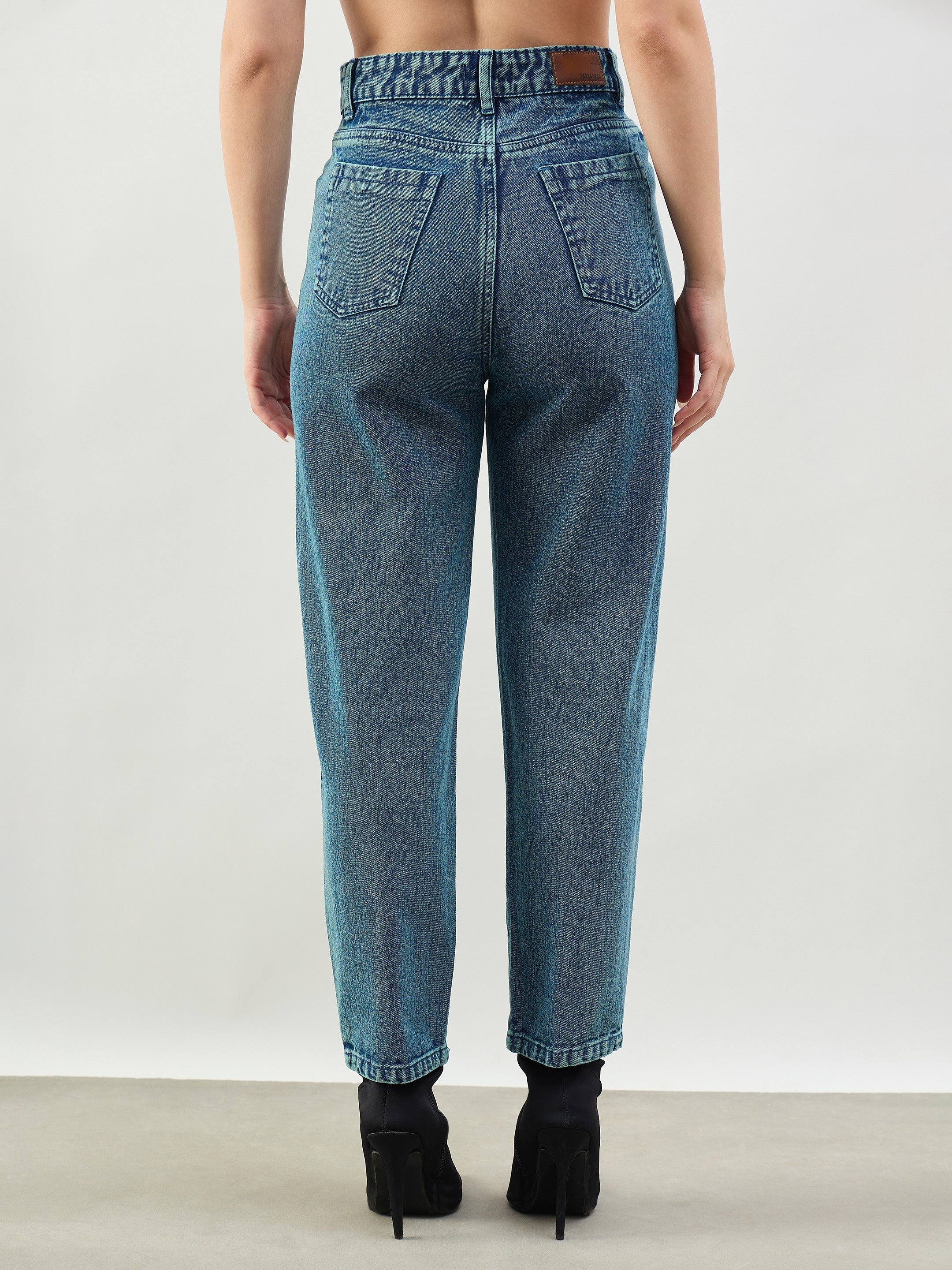 Blue Wash Balloon Fit Jeans