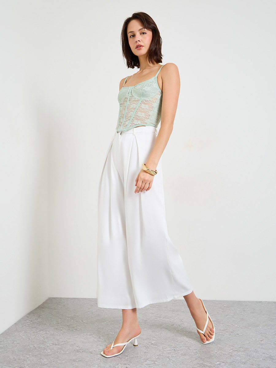Mint Green Lace Corset Top