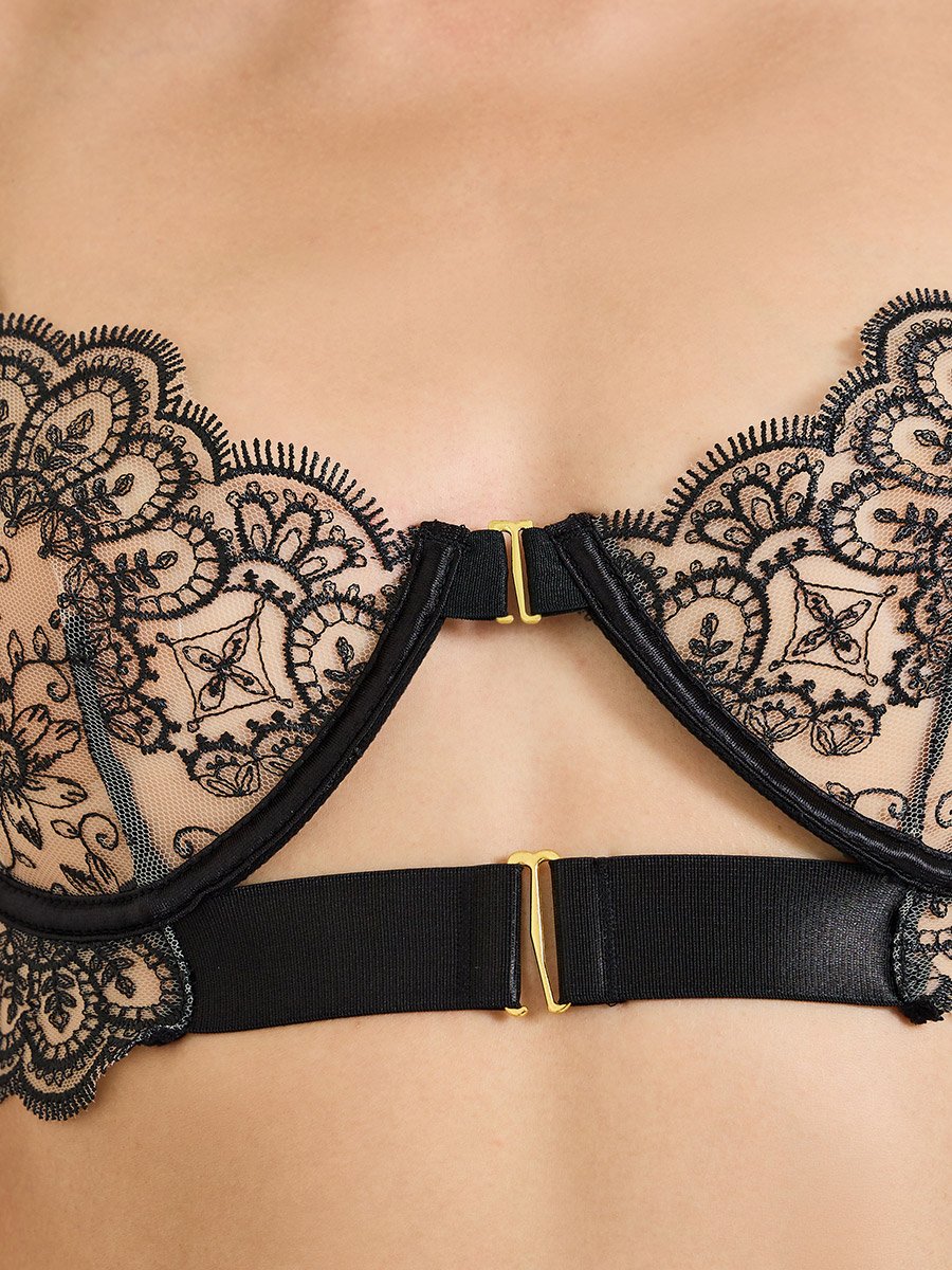 Coffee Brown Bralette and Short Lingerie Set