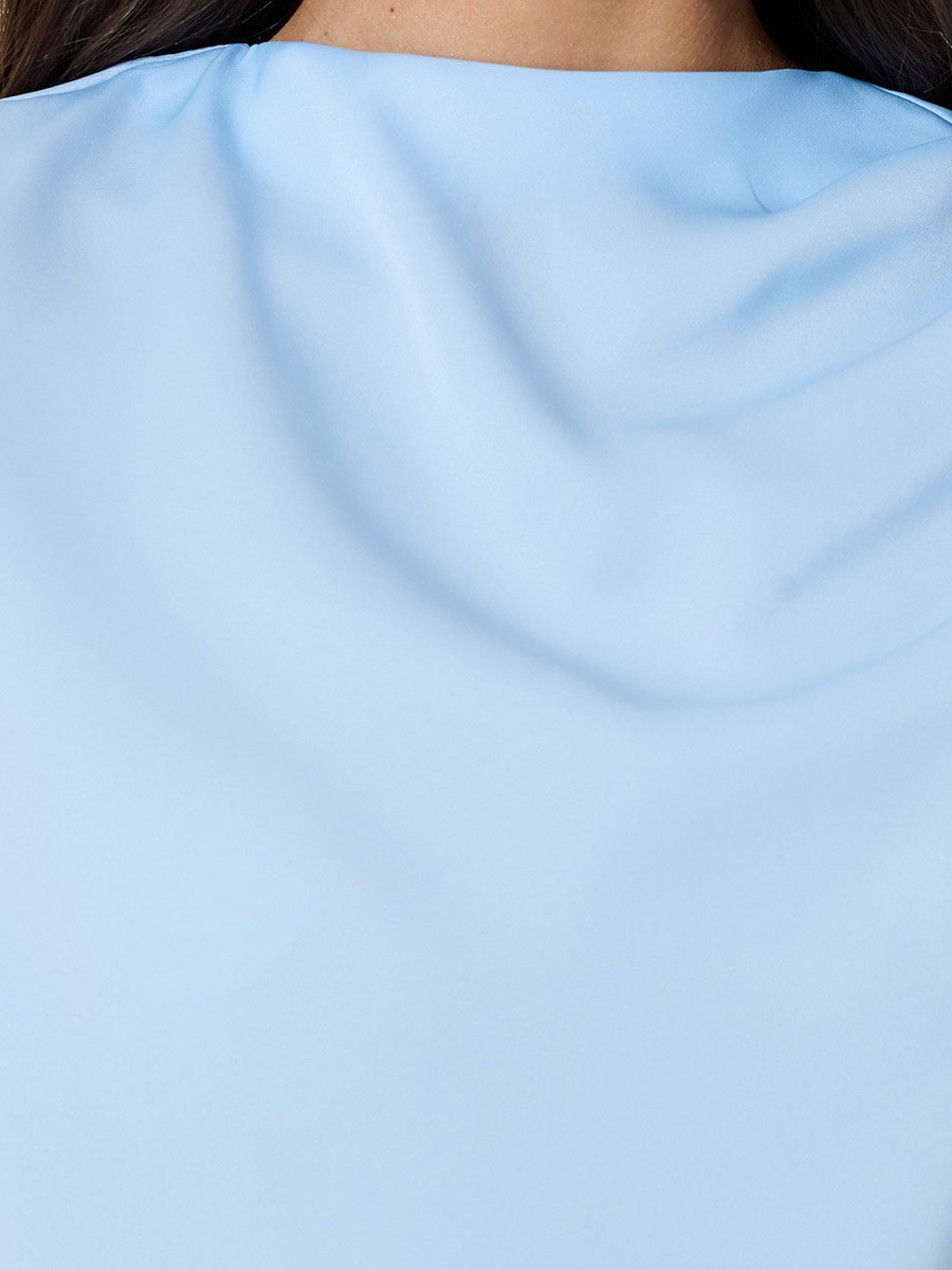 Sky Blue Sleeveless Regular Top