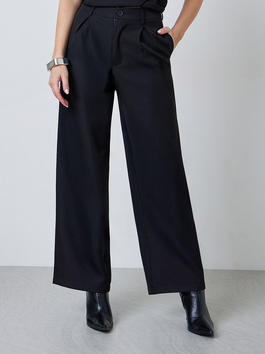 Black Tailored Waistcoat and Trousers Set