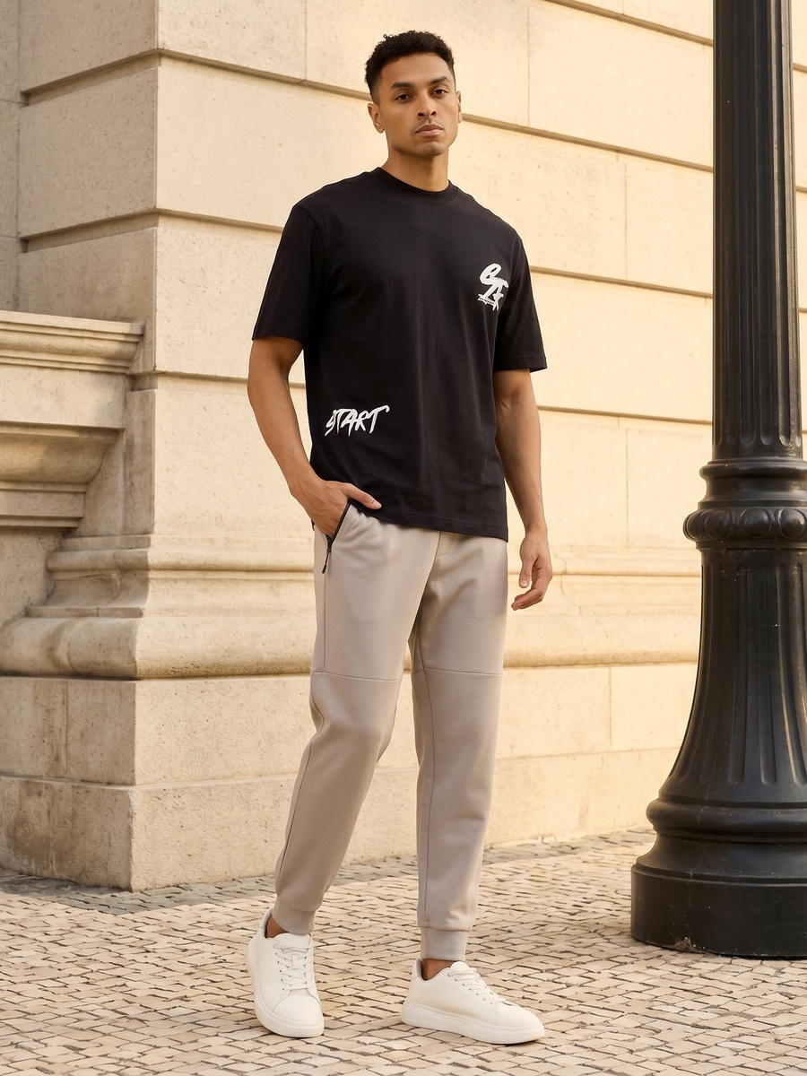 Relaxed Fit Pique Joggers