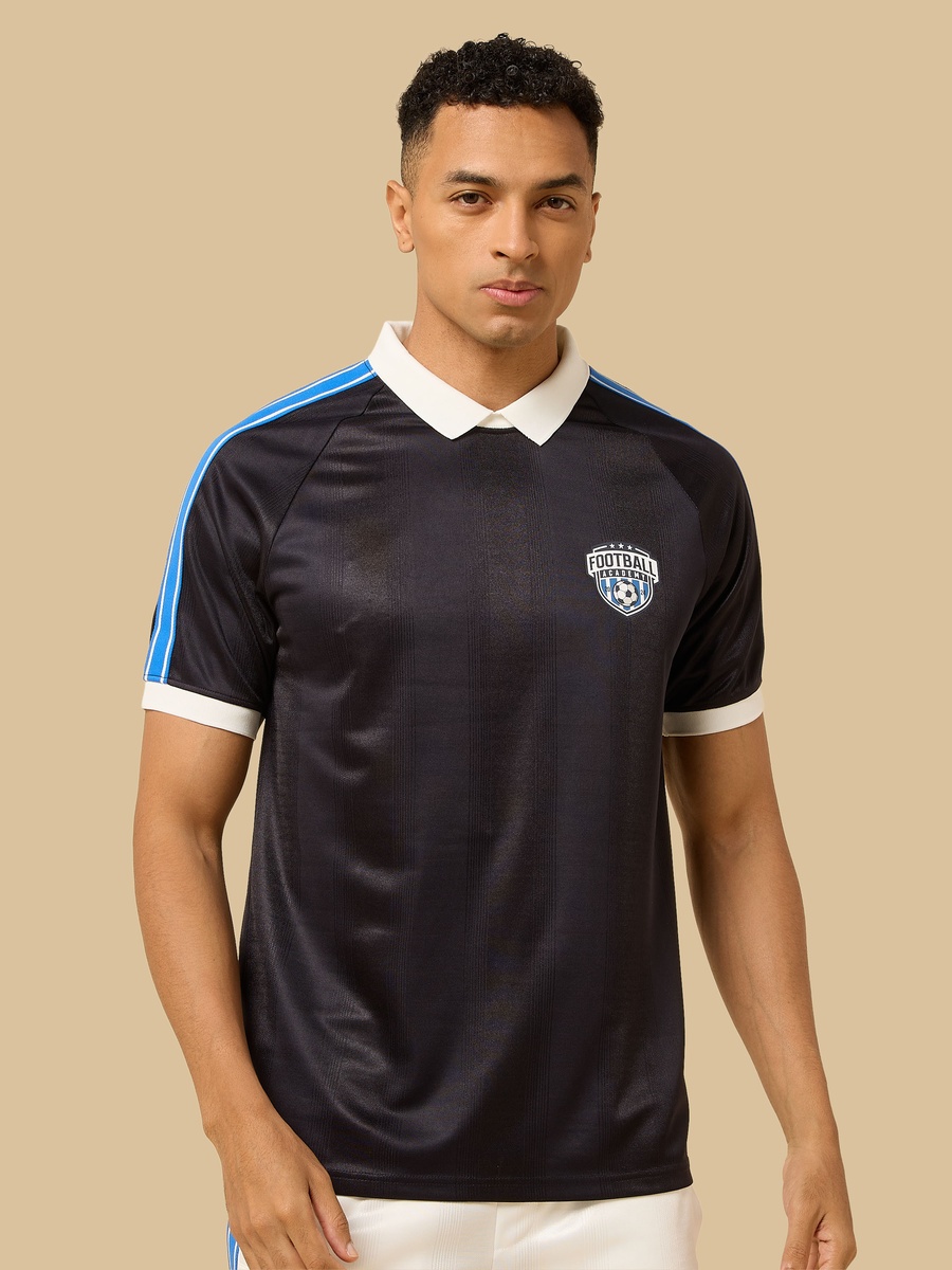 Football Applique Polo T-Shirt