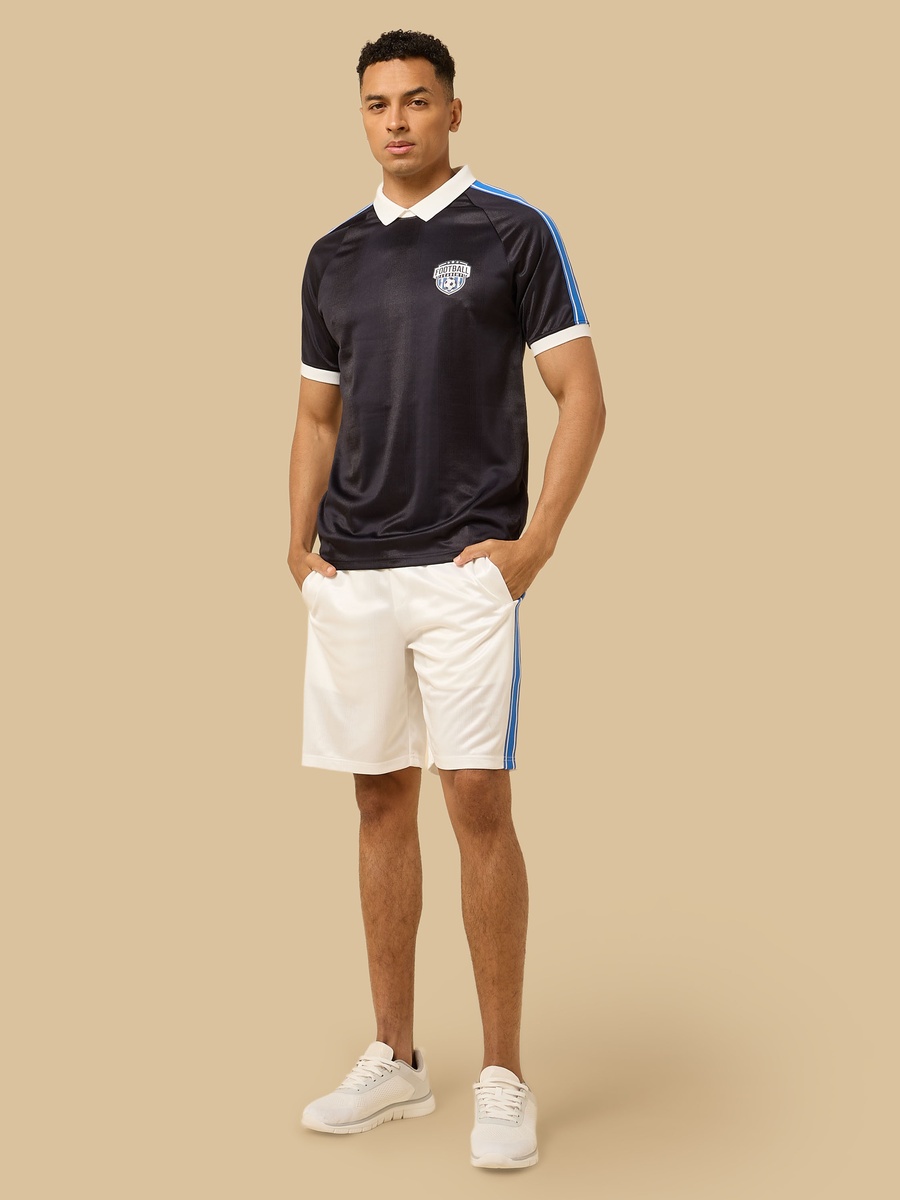 Football Applique Polo T-Shirt