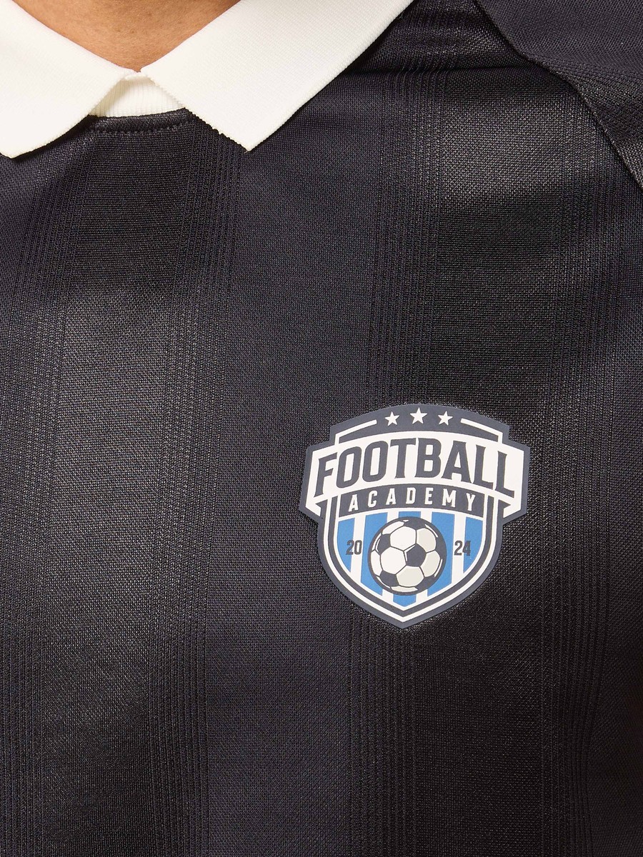 Football Applique Polo T-Shirt