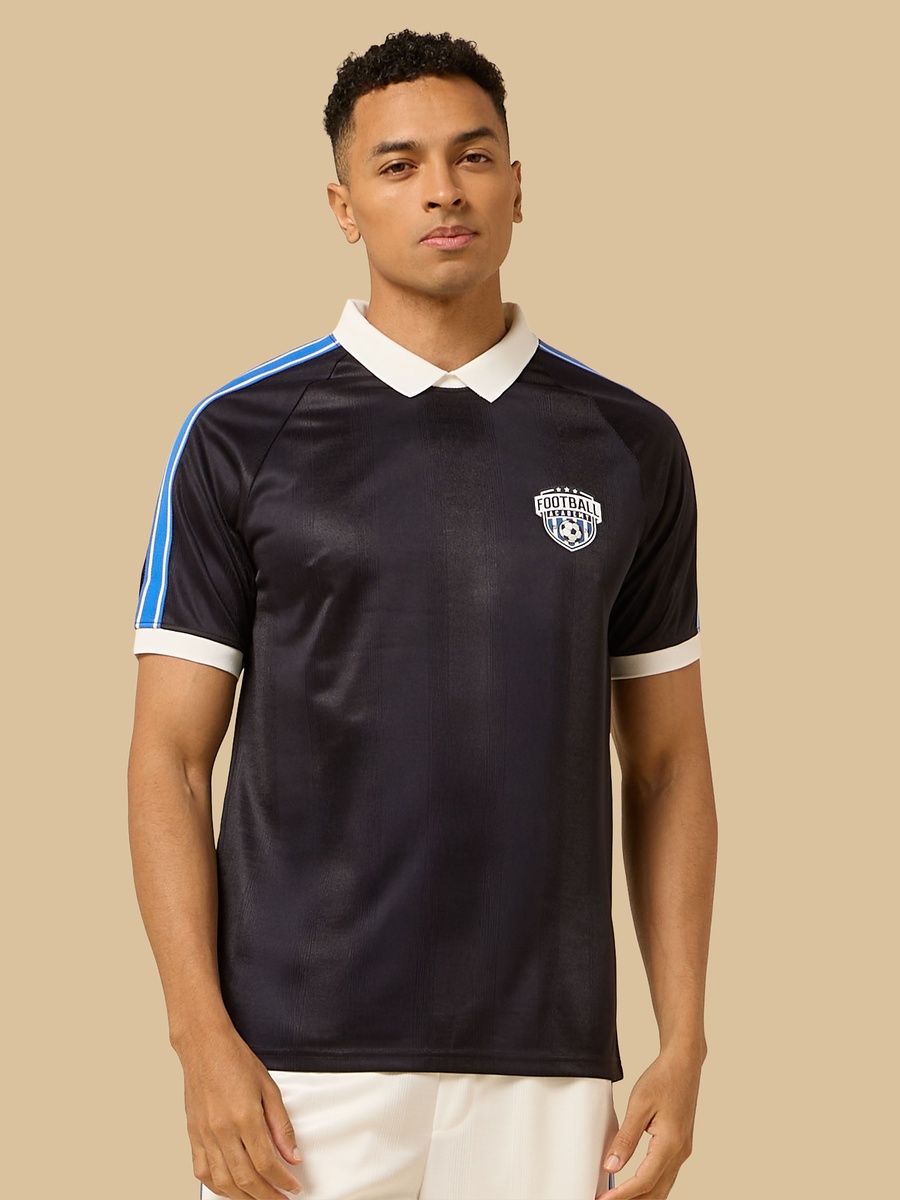 Football Applique Polo T-Shirt