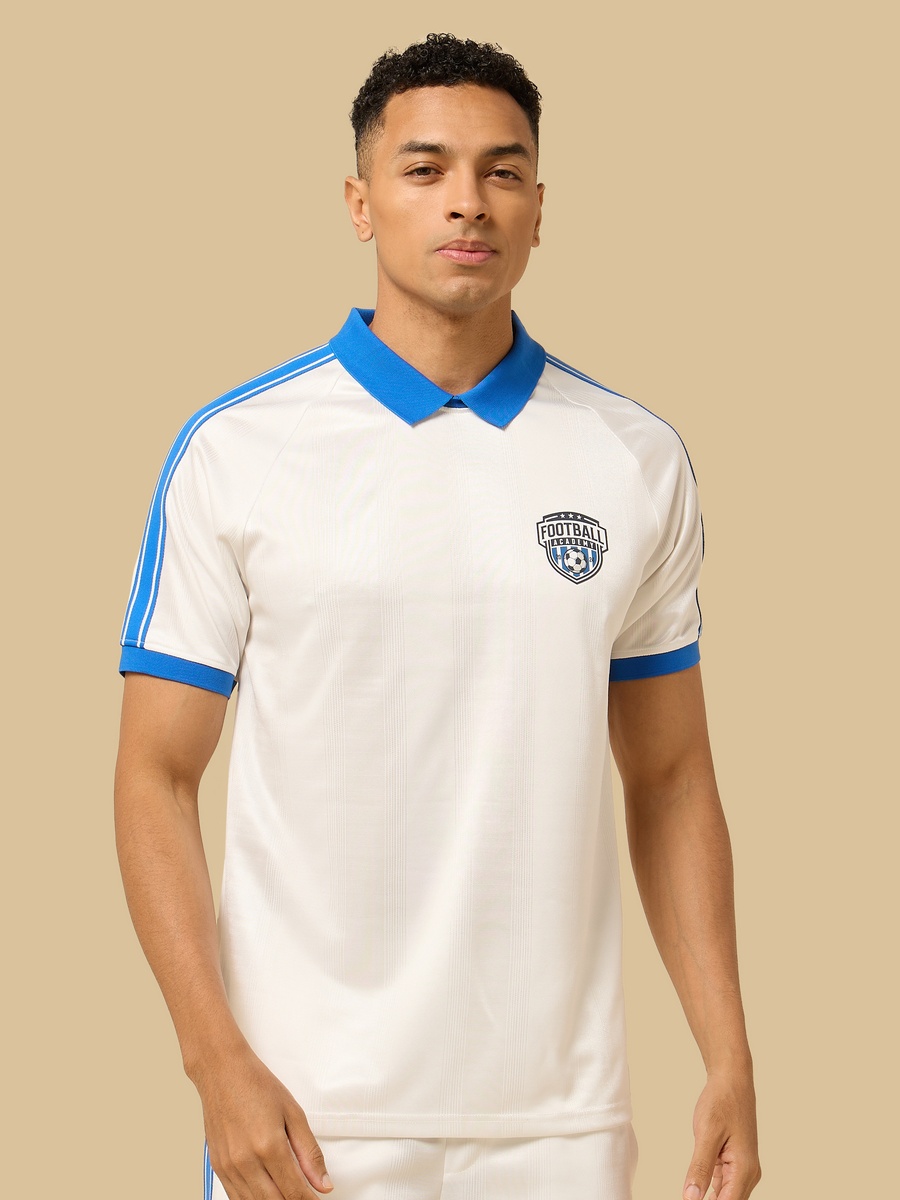 Football Applique Polo T-Shirt