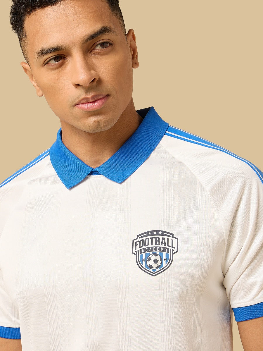 Football Applique Polo T-Shirt