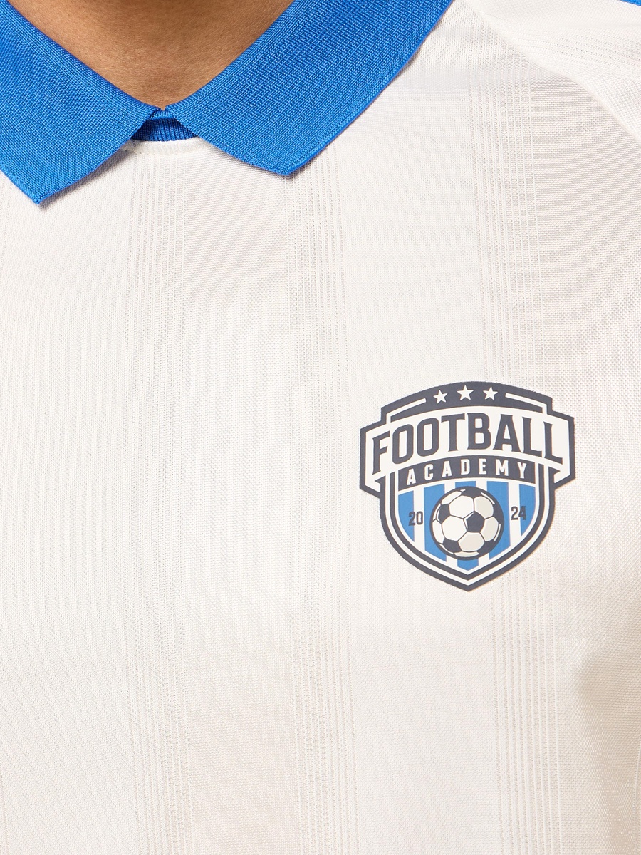 Football Applique Polo T-Shirt