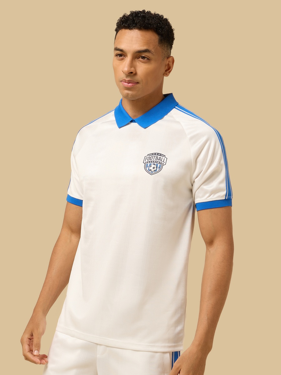 Football Applique Polo T-Shirt