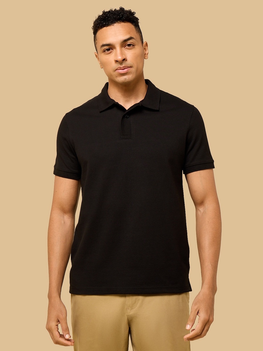 Popcorn Textured Polo T-Shirt
