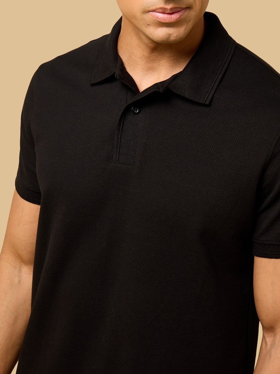 Popcorn Textured Polo T-Shirt