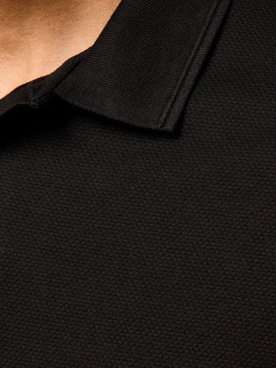 Popcorn Textured Polo T-Shirt