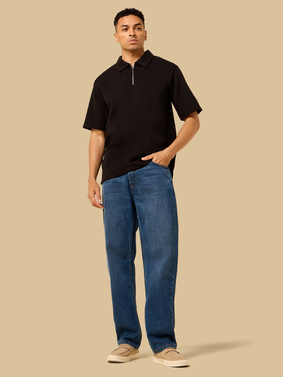 Textured Interlock Polo T-Shirt