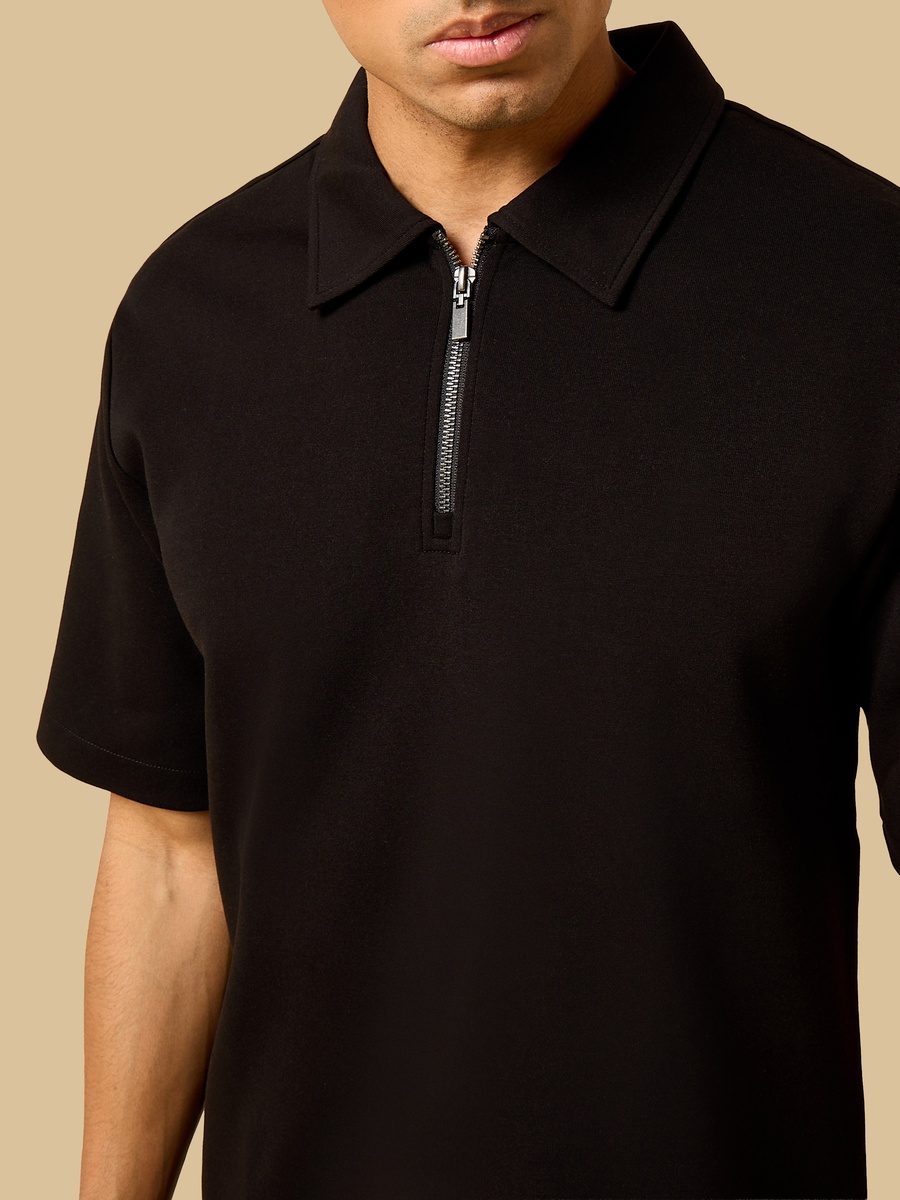 Textured Interlock Polo T-Shirt