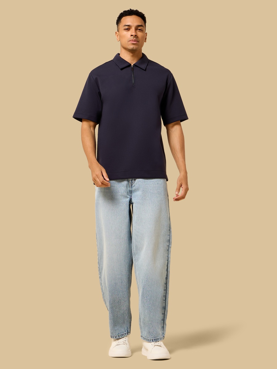Textured Interlock Polo T-Shirt