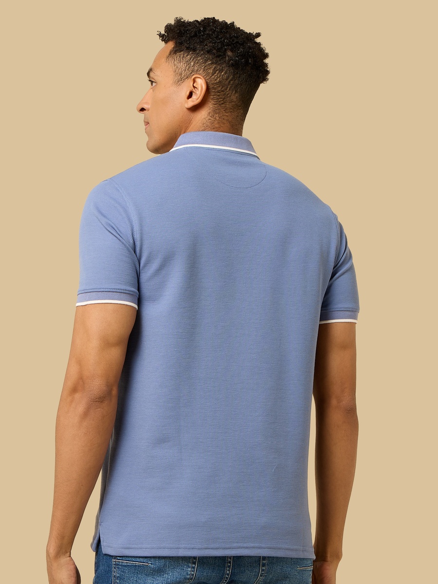 Textured Half-Zip Polo T-Shirt