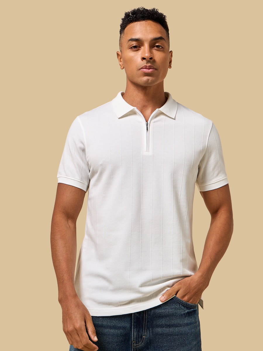 Textured Polo T-Shirt