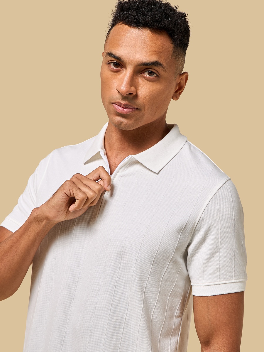 Textured Polo T-Shirt